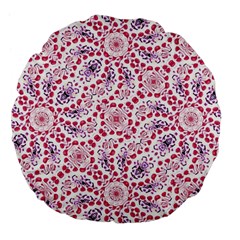 Modern Ornate Pattern Design Large 18  Premium Flano Round Cushions