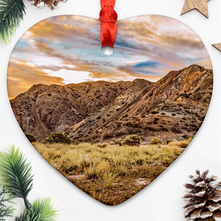 El Leoncito National Park Landscape, San Juan Province, Argentina Ornament (Heart)