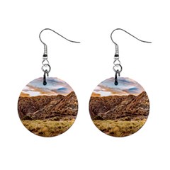 El Leoncito National Park Landscape, San Juan Province, Argentina Mini Button Earrings by dflcprintsclothing