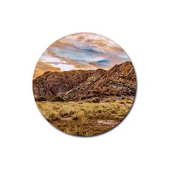 El Leoncito National Park Landscape, San Juan Province, Argentina Rubber Round Coaster (4 Pack)  by dflcprintsclothing