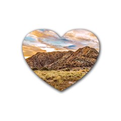 El Leoncito National Park Landscape, San Juan Province, Argentina Heart Coaster (4 Pack)  by dflcprintsclothing