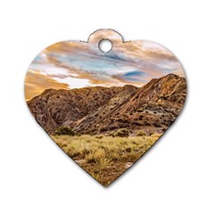 El Leoncito National Park Landscape, San Juan Province, Argentina Dog Tag Heart (two Sides)