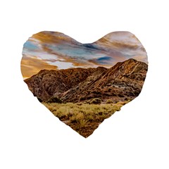 El Leoncito National Park Landscape, San Juan Province, Argentina Standard 16  Premium Heart Shape Cushions by dflcprintsclothing