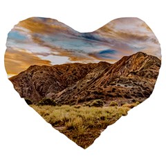 El Leoncito National Park Landscape, San Juan Province, Argentina Large 19  Premium Heart Shape Cushions by dflcprintsclothing