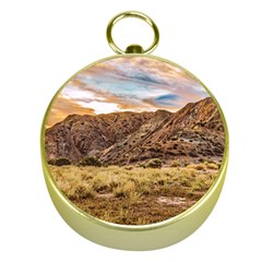 El Leoncito National Park Landscape, San Juan Province, Argentina Gold Compasses by dflcprintsclothing