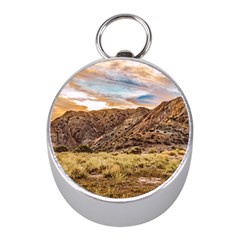 El Leoncito National Park Landscape, San Juan Province, Argentina Mini Silver Compasses by dflcprintsclothing