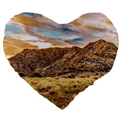 El Leoncito National Park Landscape, San Juan Province, Argentina Large 19  Premium Flano Heart Shape Cushions by dflcprintsclothing