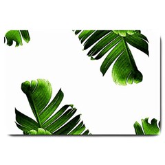 Green Banana Leaves Large Doormat  by goljakoff