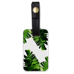 Green Banana Leaves Luggage Tag (one Side) by goljakoff