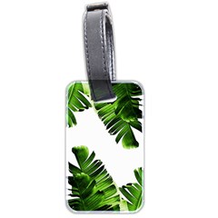 Green Banana Leaves Luggage Tag (two Sides) by goljakoff