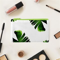 Green Banana Leaves Cosmetic Bag (xs) by goljakoff