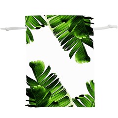 Green Banana Leaves  Lightweight Drawstring Pouch (xl) by goljakoff