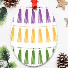 Tassels Tassel Bunting Banner Oval Ornament (two Sides)