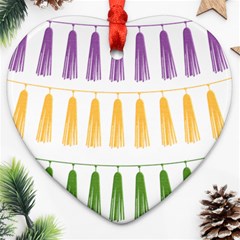 Tassels Tassel Bunting Banner Heart Ornament (two Sides)