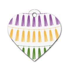 Tassels Tassel Bunting Banner Dog Tag Heart (one Side) by HermanTelo