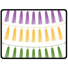 Tassels Tassel Bunting Banner Fleece Blanket (large)  by HermanTelo