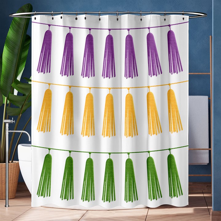 Tassels Tassel Bunting Banner Shower Curtain 60  x 72  (Medium) 