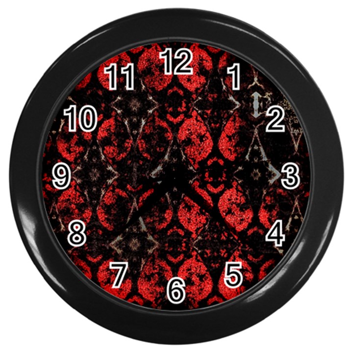 Antique Brothel Wallpaper Wall Clock (Black)