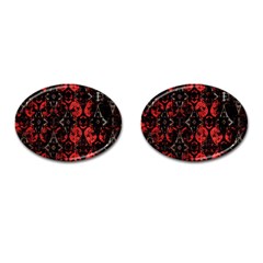 Antique Brothel Wallpaper Cufflinks (oval) by MRNStudios