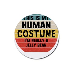 Jelly Bean Rubber Round Coaster (4 Pack)  by unicornwithstyle