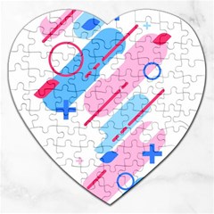 Abstract Geometric Pattern  Jigsaw Puzzle (heart) by brightlightarts