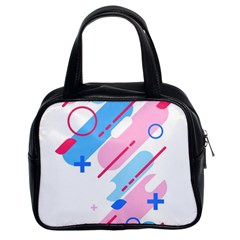 Abstract Geometric Pattern  Classic Handbag (two Sides) by brightlightarts