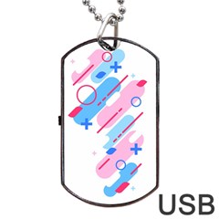 Abstract Geometric Pattern  Dog Tag Usb Flash (one Side) by brightlightarts