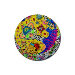 Supersonicplanet2020 Rubber Coaster (round)  by chellerayartisans