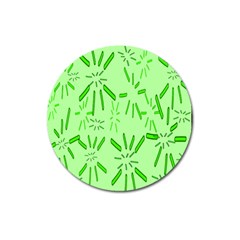 Electric Lime Magnet 3  (round) by Janetaudreywilson