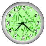 Electric Lime Wall Clock (Silver) Front