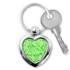 Electric Lime Key Chain (heart) by Janetaudreywilson