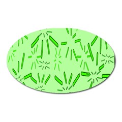 Electric Lime Oval Magnet by Janetaudreywilson