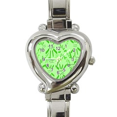 Electric Lime Heart Italian Charm Watch by Janetaudreywilson