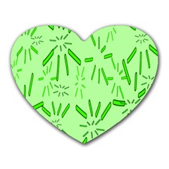 Electric Lime Heart Mousepads by Janetaudreywilson