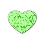 Electric Lime Heart Coaster (4 pack)  Front