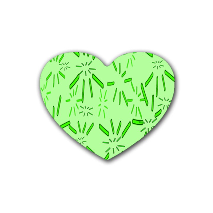 Electric Lime Heart Coaster (4 pack) 