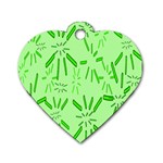 Electric Lime Dog Tag Heart (Two Sides) Back