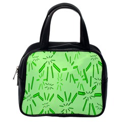 Electric Lime Classic Handbag (one Side) by Janetaudreywilson