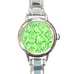 Electric Lime Round Italian Charm Watch by Janetaudreywilson