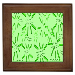 Electric Lime Framed Tile by Janetaudreywilson