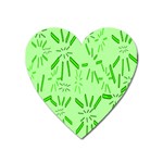 Electric Lime Heart Magnet Front