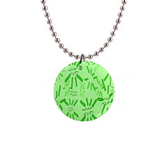 Electric Lime 1  Button Necklace by Janetaudreywilson