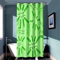 Electric Lime Shower Curtain 36  X 72  (stall)  by Janetaudreywilson