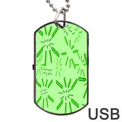 Electric Lime Dog Tag Usb Flash (one Side) by Janetaudreywilson