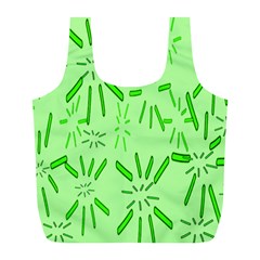 Electric Lime Full Print Recycle Bag (l) by Janetaudreywilson