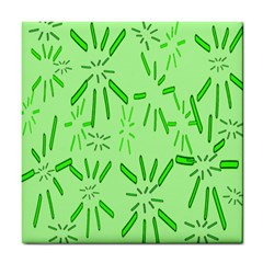 Electric Lime Tile Coaster by Janetaudreywilson