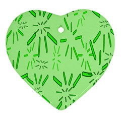 Electric Lime Ornament (heart) by Janetaudreywilson