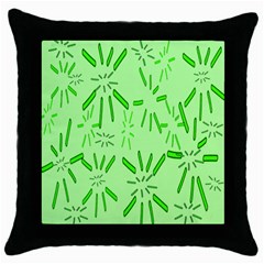 Electric Lime Throw Pillow Case (black) by Janetaudreywilson