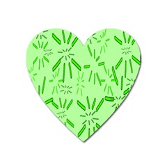 Electric Lime Heart Magnet by Janetaudreywilson