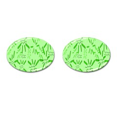 Electric Lime Cufflinks (oval) by Janetaudreywilson